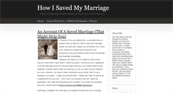 Desktop Screenshot of isavedmymarriage.com